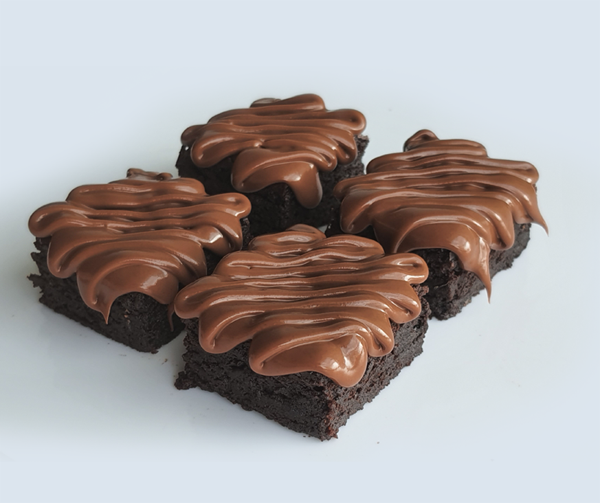 brownie nutella almond