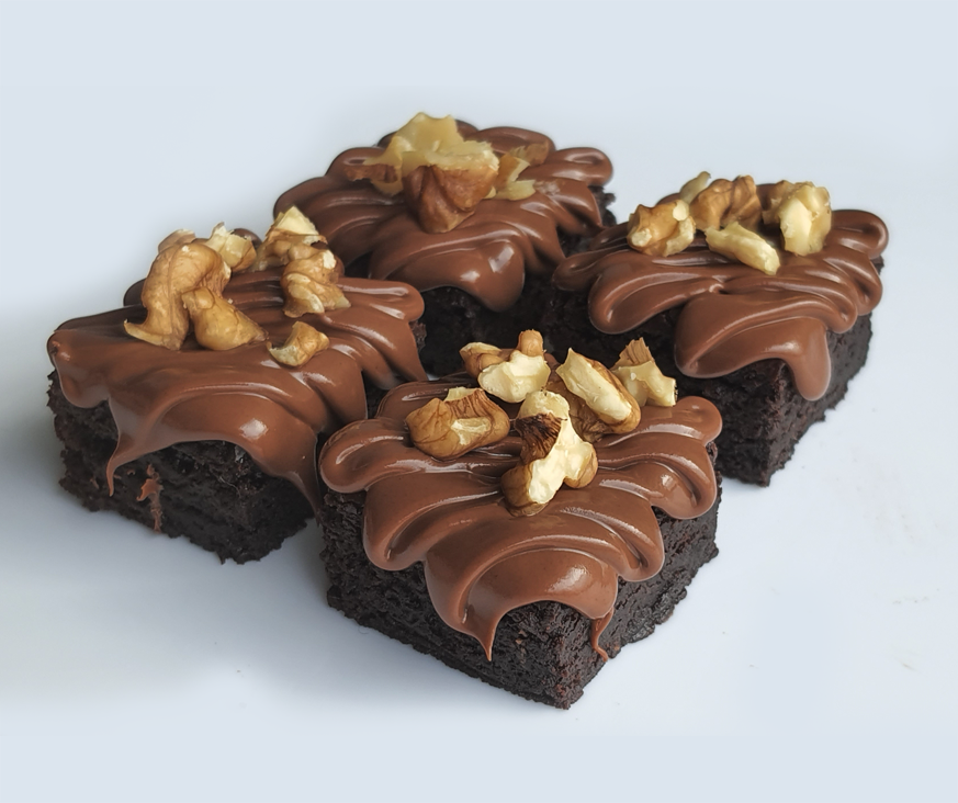 brownie nutella walnut